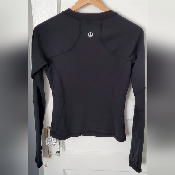 Lululemon Long Sleeve Black Running Shirt Size 6 - Picture 2 of 2